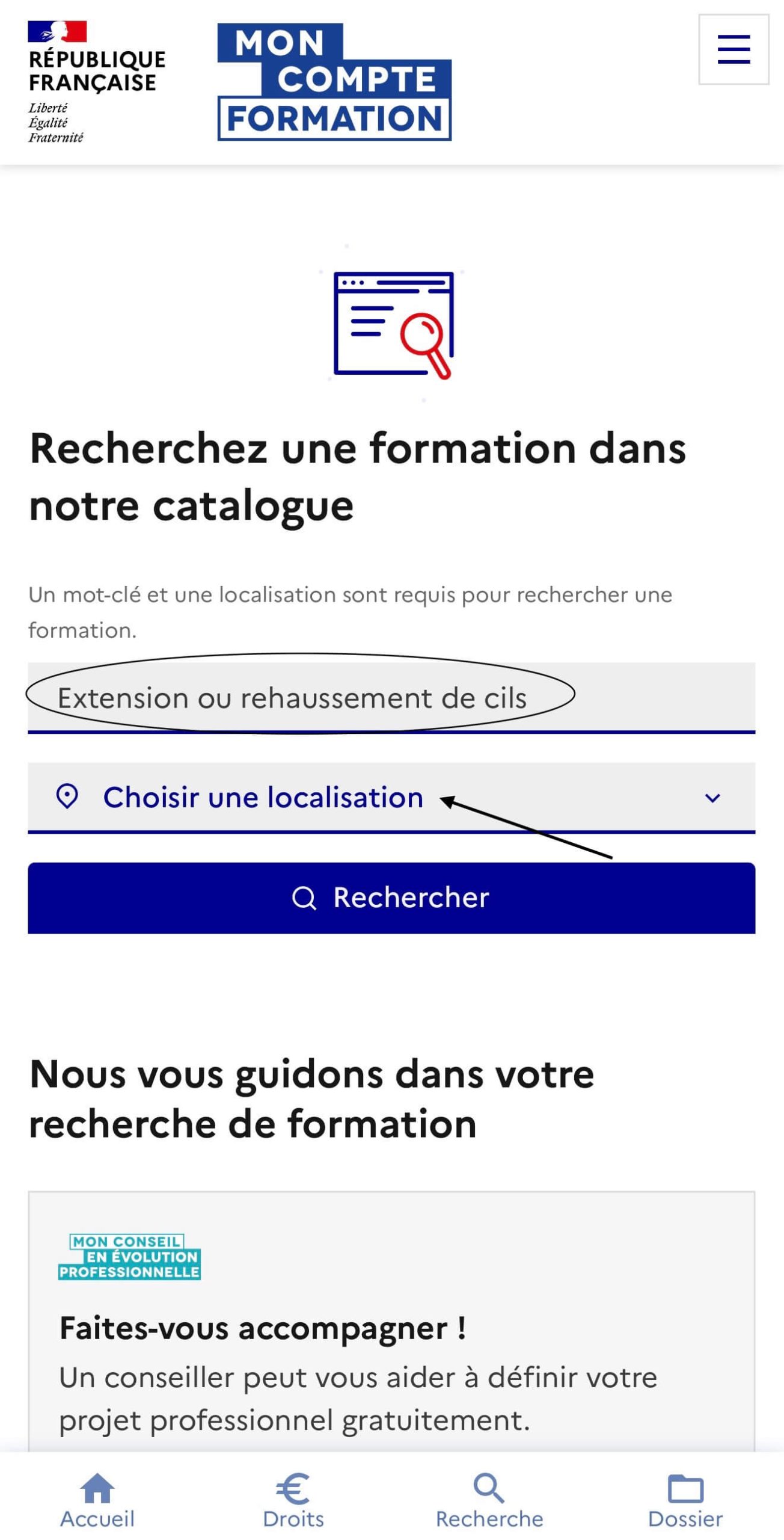 CPF écran 2